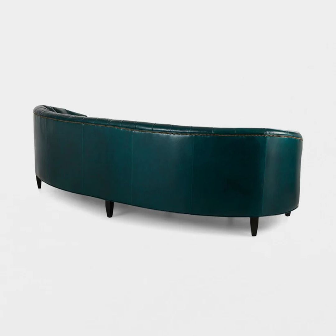 Violet Tufted 4- Seater Leather Sofa