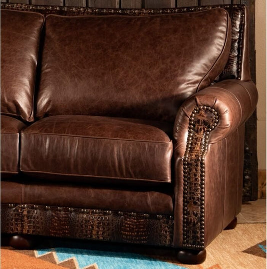 Kyiv Curved Leather Sofa