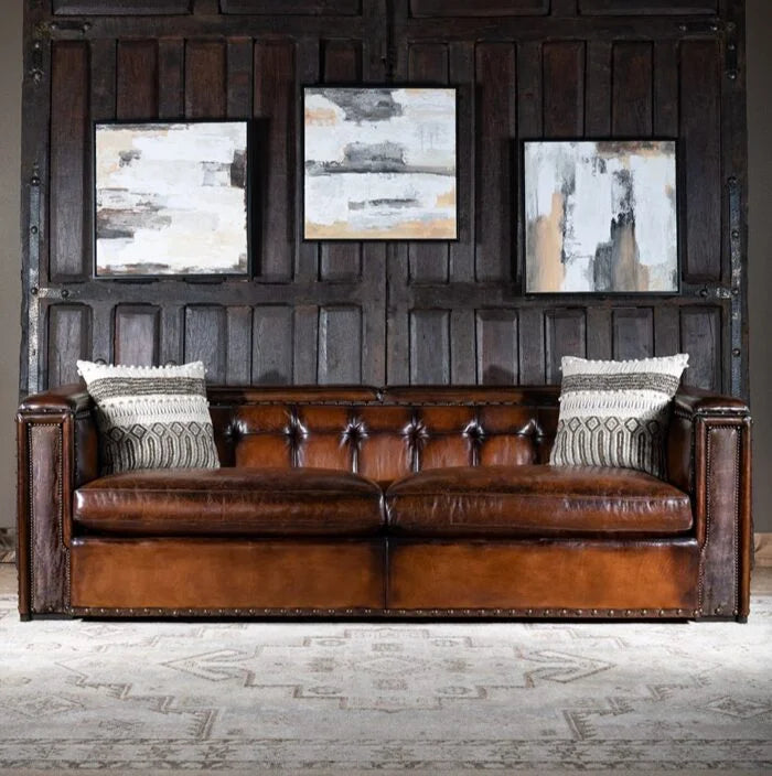 Trieste Architect Leather Sofa